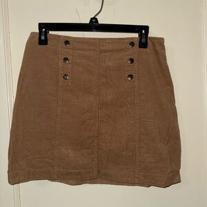 Brown Corduroy Skirt